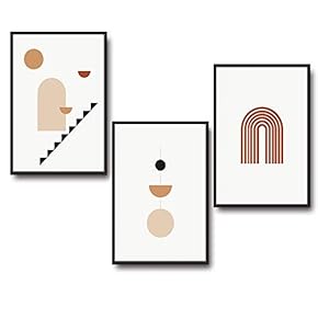 3 Piece Framed Canvas Wall Art for Living Room, Bedroom Mattis and Brutalist Canvas Prints for Modern Home Decoration Ready to Hang - 16"x24"x3 Panels