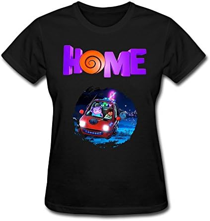 Women's Home 2015 Movie Poster Screw Neck T Shirt Size M Black