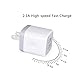 Dual USB Wall Charger, HUHUTA 3Pack 2.1A Home Travel Rapid USB Power Adapter Wall Charger Plug Compatible iPhone, Samsung Galaxy, Note, Nexus, HTC, Oneplus, Google, Motorola, Blackberry, Sony and More