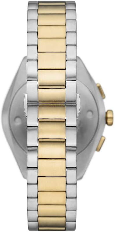 Watch for Men, 2 sub dial Chronograph Movement and 43mm Case Size with Stainless Steel, Leather or Silicone Strap Goldton und Grün, 43MM