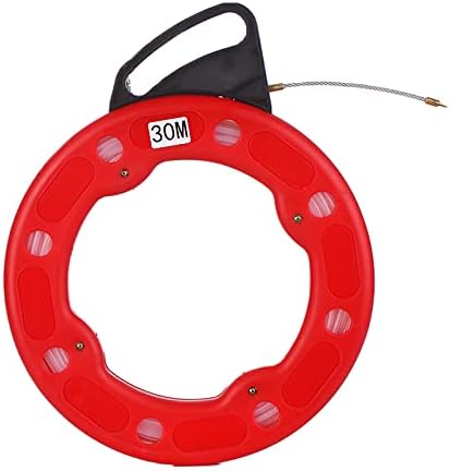 Wisting Fiberglass Wire,30M Fiberglass Fish Tape Reel Puller Conductive ...