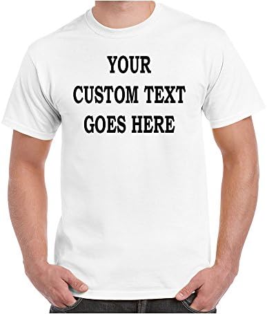 custommadeinusa Custom T-Shirt Add Your Own Text Personalized Customized Tee