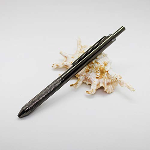 Metal 4 in 1 Multi-Function Pen 4 Colors Pen with 0.5mm Mechanical Pencil and Black/Red/Blue Ballpoint Pen in Gift Package (1PCS PACK, Gun black)