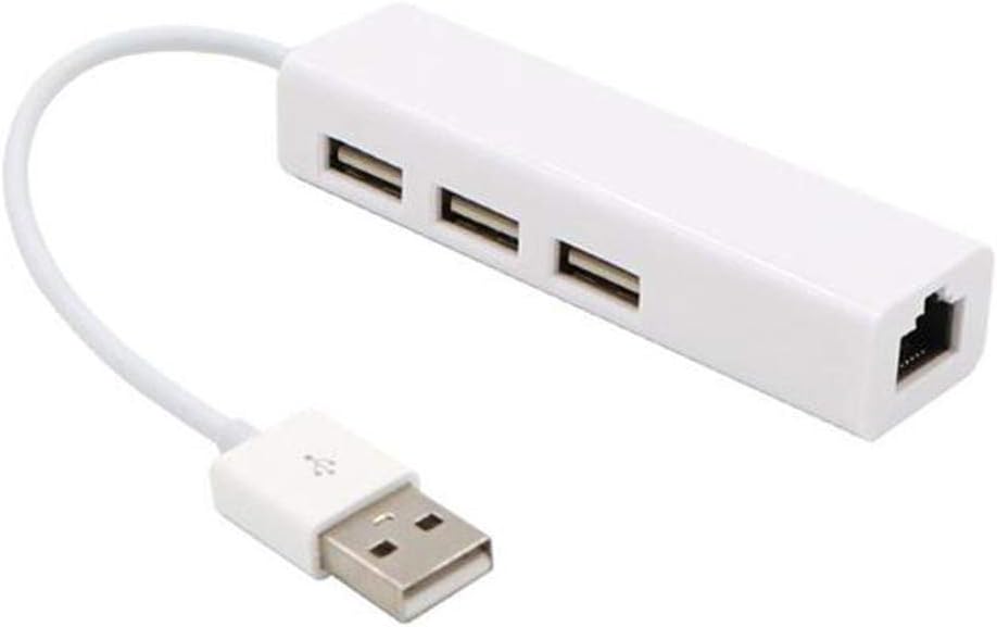 JUNMIN USB HUB Adapter USB 2.0 HUB 3 Port 10/100