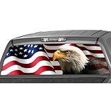 AMERICAN EAGLE Flag stars Rear Window Graphic Decal Tint Sticker Truck suv ute