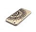 iPhone 6 Plus Case,iPhone 6s Plus Case,LUOLNH Henna Mandala Half Totem Flower Hard Plastic Clear Case Skin Cover for Apple iPhone 6/6S Plus (5.5)inch(Black)