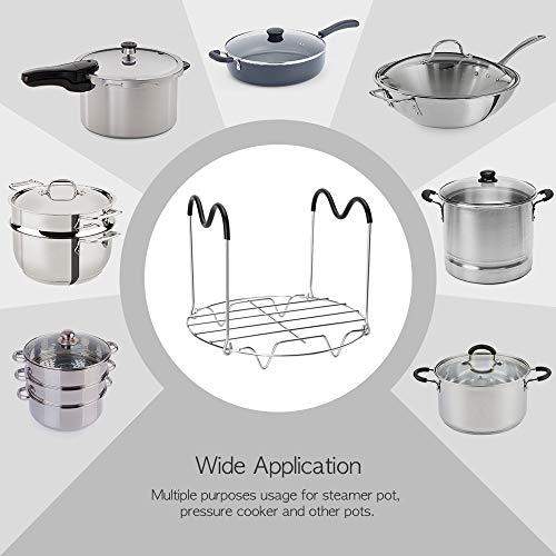 image for Createy Steamer Rack Trivet with Heat Resistant Handles Compatible wit