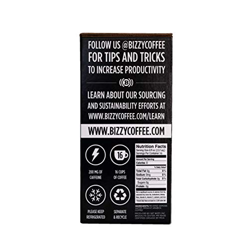 Bizzy Organic Cold Brew Coffee | Ready-to-Drink | 128 fl oz Bag-in-box | Coffee on Tap - Thumbnail 2
