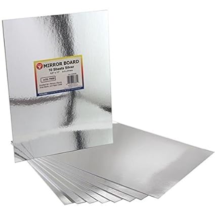 Hygloss Products Mirror Board Sheets - For Arts and Crafts, 8.5 x 11 in, Silver, 10 Pack