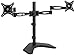 VIVO Dual LCD Monitor Free Standing Desk Mount | Heavy Duty Fully Adjustable Stand fits 2 Screens up to 27 inches (STAND-V002Z)