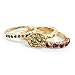 Inspirational Gold Swarovski Crystal Boho Wisdom Stack Rings - Set of 3 Stacking Rings