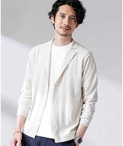 Amazon ナノ ユニバース Wrinkle Free ラペルニットカーディガンlight グレージュ3 L セーター 通販