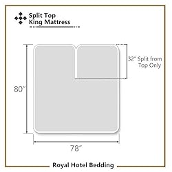 Royal Hotel Bedding Top-Split-King: Adjustable King