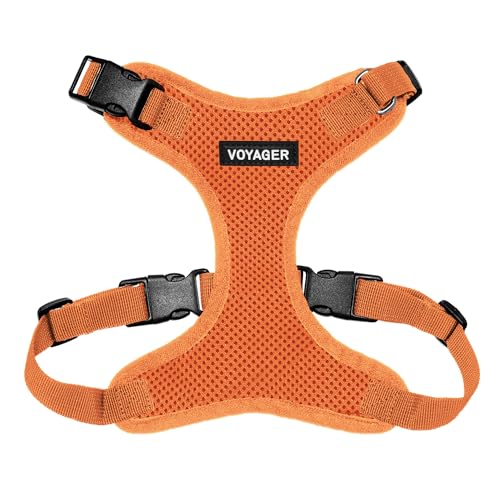 Voyager Step-in Lock Pet Harness - All Weather Mesh, Adjustable Step in Harness for Cats and Dogs by Best Pet Supplies - Orange, XL
