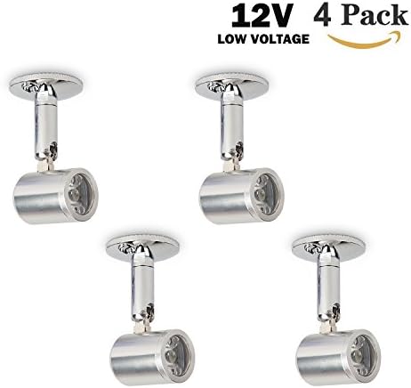Tento Lighting 12v RV Interior Spotlights Daylight White 4 Pack 12vdc Spot Light Under cabinet, Low Voltage Cabin Lighting, 12v jewllry lighting Reading Light for RV Boats Marine