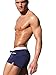 CAESER ARCHY Men's Swimming Trunks Boxer Brief Swimsuit,Navy Blue,US M/Asia XL(Waist:30