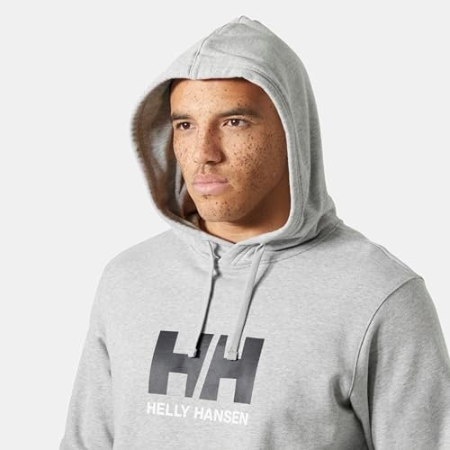 Hommes HH Logo 3.0 Sweat à Capuche, Gris chiné 2.0, XL