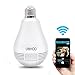 360-Degree Fisheye Panoramic Network Wireless Camera, LED Bulb Home Security System White (D)