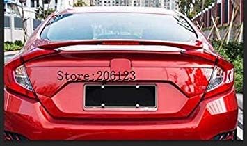 Bloomerang ABS CAR REAR WING TRUNK LIP SPOILER FOR Honda Civic 2016 2017 2018 With LED Color Name c