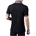 Men Summer Fashion Button V Neck Slim Muscle Tops Tee T Shirt Tshirt (US L/Asia Tag 2XL, Black)