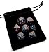 Darksilver Forge Dark Alpha Metal Polyhedral D&D Dice Set for Tabletop Roleplaying Games Like Dungeons & Dragons (DND), Pathfinder RPG, Starfinder