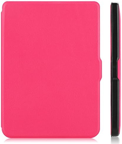 Kobo Clara HD Stylish Ultra-Thin Premium PU Leather Smart Cover Flip Folio Case And stents (With Auto Wake/Sleep Feature) Suitable for Kobo Clara HD release?6.0-Inch ?Kobo Clara HD Tablet Case(Rose)