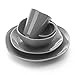 Le Tauci Single Dish Set 4 Piece Ceramic Dinnerware Set, Place Setting Service One Person, Steel Grey