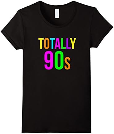 Women's Totally 90s T Shirt Retro Throwback 1990s Tee Medium Black