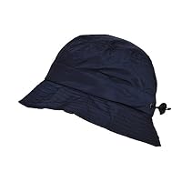 TOUTACOO, Waterproof Bucket Rain Hat in Nylon, Easy to fold Navy Blue