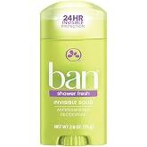 Ban Deodorant 2.6 Ounce Invisible Solid Shower Fresh (76ml)