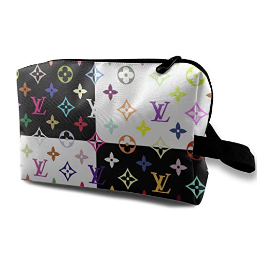 Cosmetic Bags Colorful LV Portable Toiletry Makeup Bag with Zipper Wallet Hangbag Pen Organizer Carry Case Wristlet Holder