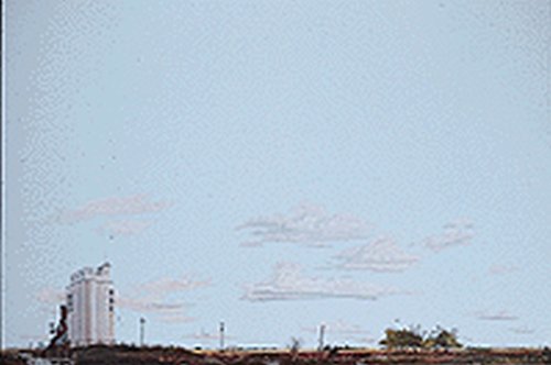 Walthers, Inc. Instant Horizons Prairie/Grain Elevator Background Scene, 24 X 36" 60 x 90cm
