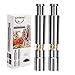 Pepper Grinder, Stainless Steel Pepper Mill Durable Salt Grinder One Hand Operation Salt Pepper Mill 2 Pack