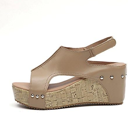 Goddesslili Fantastic! Women's Fashion Summer Round Toe Breathable Rivet Beach Sandals Boho Casual Wedges Shoes Rose Gold