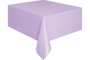 Lavender Plastic Tablecloth, 108" x 54"