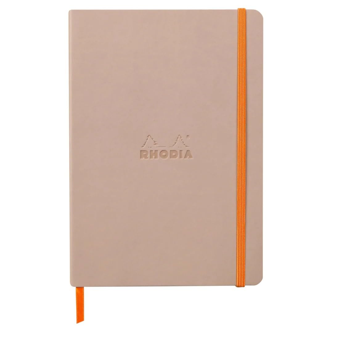 RHODIA 117439C - Touché de Rose Soft Notebook - A5 - Dotted Dot - 160 pages - 90g Ivory Clairefontaine Paper - Bookmark, Elastic Closure - Faux Leather Cover - Rhodiarama Collection