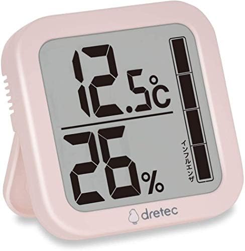 Dretec ドリテック 温湿度計 温度 バーゲンセール 湿度 デジタル O 402pkdi スタンド おしゃれ 大画面 ピンク 壁掛け