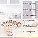 Copper Stainless Steel Measuring Spoons, Set of 6 - Gorgeous & Heavy Duty, Mirror Polished, Ideal For All Ingredients