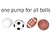 Dual Action Air Ball Pump with Needle for Basketball, Volleyball, Soccer, Football, and Sport Ball Inflation with 4 Additional Inflating Needles, Pressure Gauge and Storage Pouch, Best Gift for Boys