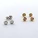 14k Yellow Gold Tiny Circle Stud Earrings