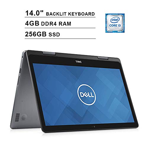 2019 Dell Inspiron 14 2-in-1 14 Inch HD Touchscreen Laptop (Intel Core i3-8145U to 3.9GHz, 4GB RAM, 256GB SSD, WiFi, Bluetooth, HDMI, Windows 10 Home) (Grey)