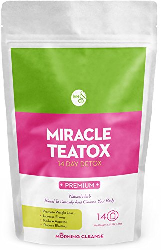 MIRACLE TEATOX Weight Loss Tea: Detox Tea, Body Cleanse, Reduce Bloating, & Appetite Suppressant, 14 Day Detox, with Herbal Tea, All Natural Detox Cleanse MIRACLE TEATOX Weight Loss Tea: Detox Tea, Body Cleanse, Reduce Bloating, & Appetite Suppressant, 14 Day Detox, with Herbal Tea, All Natural Detox Cleanse