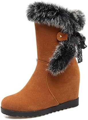 バックリボン ムートンブーツ レディース ロングブーツ ヒール 美脚 ウェッジソール ブーツレディース 痛くない ウェッジ ブーツ 厚底 ストーム 靴 内ボア ブーツ インヒール ハイヒール 黒 ファー付き モコモコ Teamdriven Us