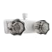 Dura Faucet DF-SA100S-WT RV Shower Faucet Valve Diverter with with Smoked Acrylic Knobs (White) primary