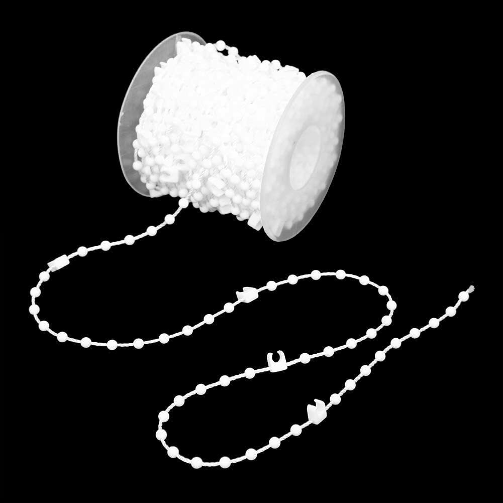 Vertical Blind Bottom Chain for 3.5 Inch/ 89 mm Slats 20 Meter Free Chain Cord Connector (20 Meter + 2 Connectors)