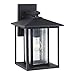 Generation Lighting 88027-12 Hunnington One - Light Outdoor Wall Lantern Outside Fixture, Black