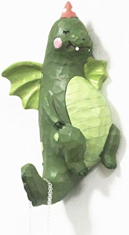 ASSIS Cartoon Animal Head Single Wall Hook , Hanger Animal shaped Coat Hat Hook Heavy Duty, Rural Rural Style, Retro Upholstery, Room Decorations (Dinosaur)