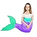 BATTOP Mermaid Tail Super Soft Blanket Crystal Velvet Lovely Gift for kids (Child, Purple)