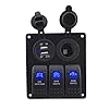 Iztoss-3-gang-rocker-switch-panel-with-power-socket-31A-dual-USB-wiring-kits-and-DC12V24V-for-Marine-Boat-Car-Rv-Vehicles-Truck-blue-led