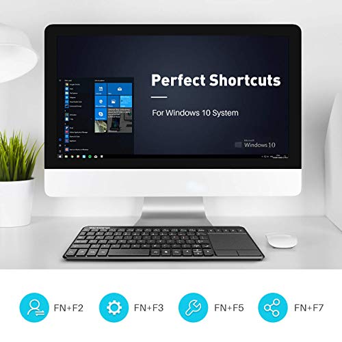 VicTsing Wireless Touchpad Keyboard, 2.4Ghz USB Mini Wireless TV